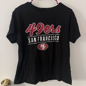 San Francisco 49ers Women’s Black Tee Team Apparel T-Shirt XL